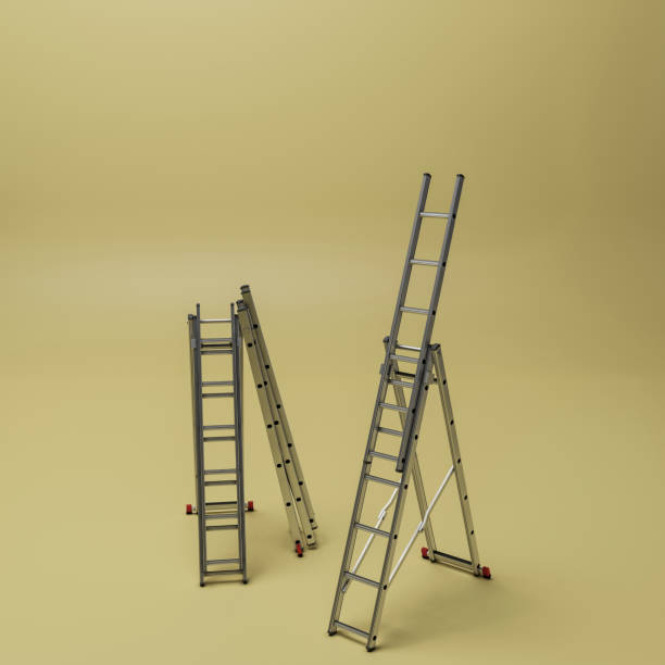 istock ladders isolated on yellow background 1279514374
