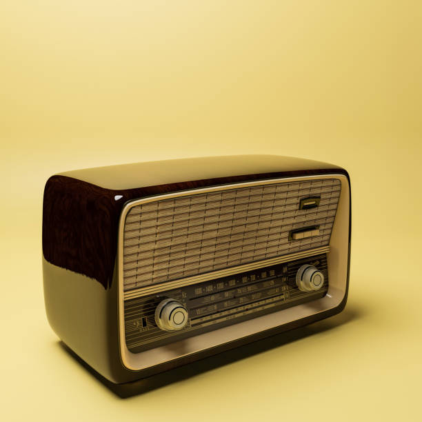 istock old radio isolated on yellow 1279514395