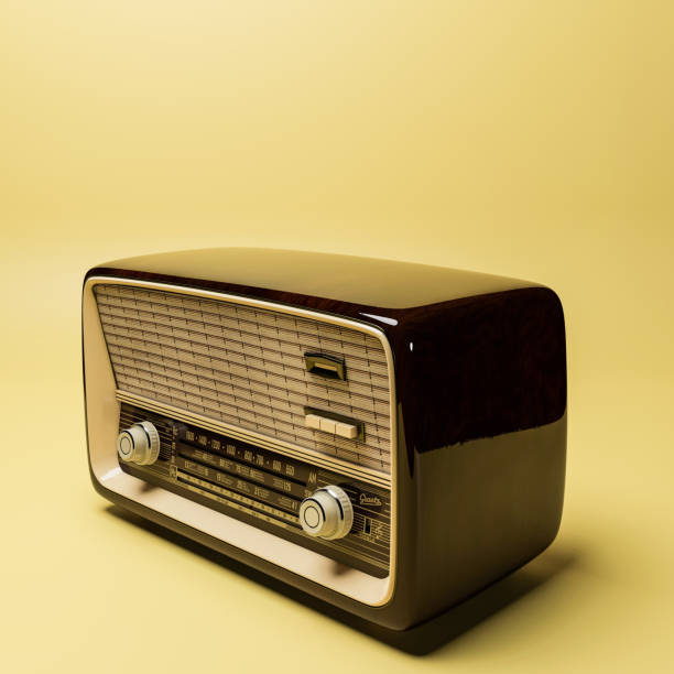 istock old radio isolated on yellow 1279514405