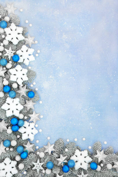 istock Magical Christmas Snow Star and Snowflake Border 1279517903