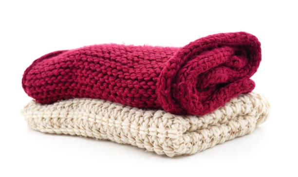 istock Knitted scarves warm. 1279519669