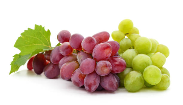 istock Green grapes with leaves. 1279519713