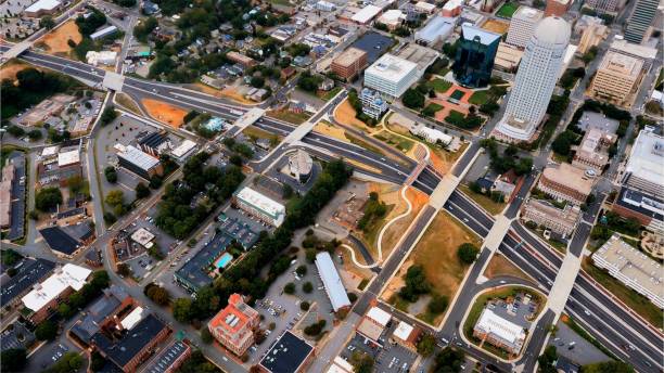 istock Flying Over Winston-Salem, NC 1279527793