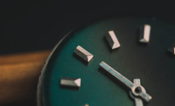 istock Old dial of a vintage watch. Worn and scratched surface 1279528861