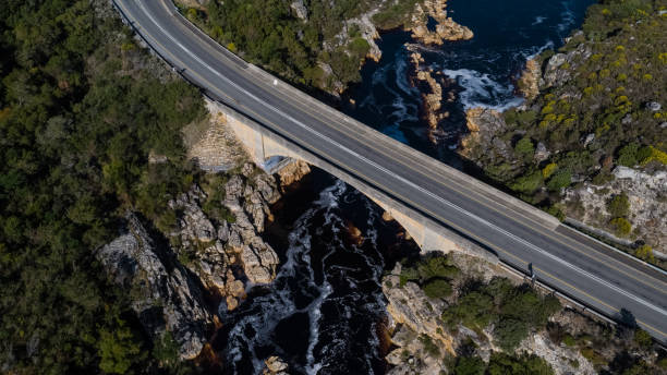 istock Aerial view of a bridge over the river 1279530028