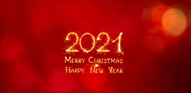 istock Merry Christmas and Happy New Year 2021 1279531536