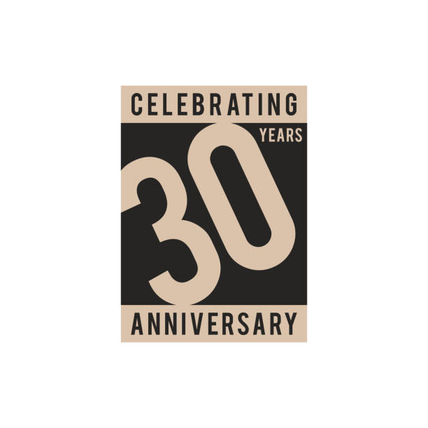 30 Years Anniversary Celebration Icon Vector Stock Illustration Design Template. 30th Years Anniversary Celebration Icon Vector Stock Illustration Design Template. Vector eps 10. 30th anniversary stock illustrations