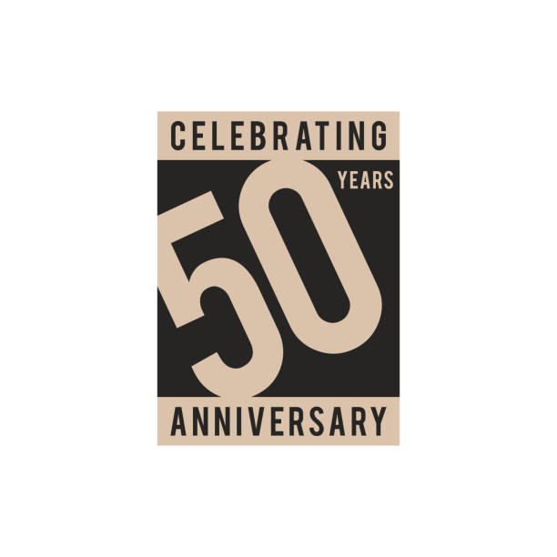 illustrazioni stock, clip art, cartoni animati e icone di tendenza di modello di design illustrazione vettoriale illustrazione vettoriale icona celebrazione anniversario 50 anni. - 50 anni