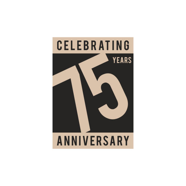 75 Years Anniversary Celebration Icon Vector Stock Illustration Design Template. 75th Years Anniversary Celebration Icon Vector Stock Illustration Design Template. Vector eps 10. 75th anniversary stock illustrations