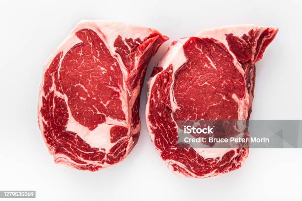Boneless Rib Eye Steaks Stock Photo - Download Image Now - Rib Eye Steak, Meat, Steak