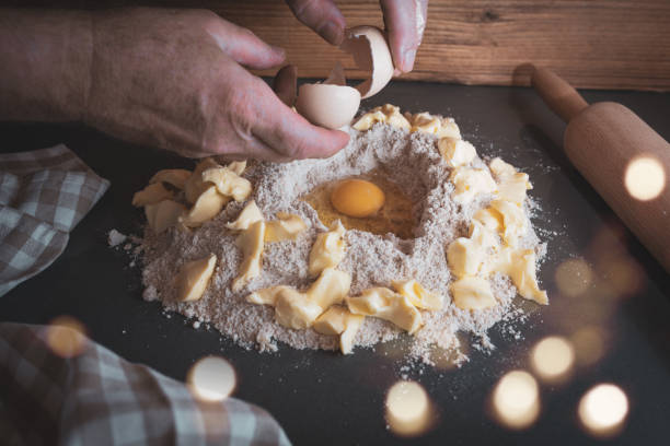 istock Dough preparation in christmas bakery 1279540375