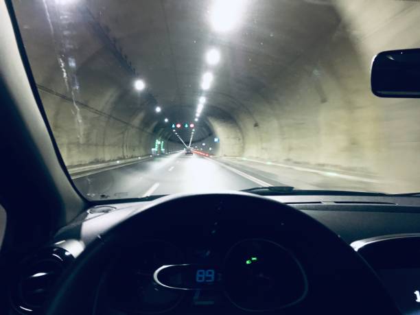 istock Dash of a car and traffic in tunnel 1279544968