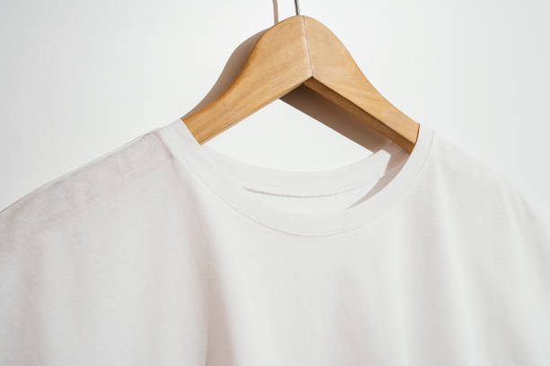 istock White t-shirt mockup, template on wooden hanger 1279547814