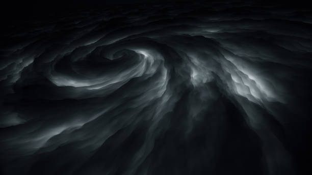 추상 어두운 비틀어 토네이도 폭풍 구름 형성 - 번개 일러스트 뉴스 사진 이미지