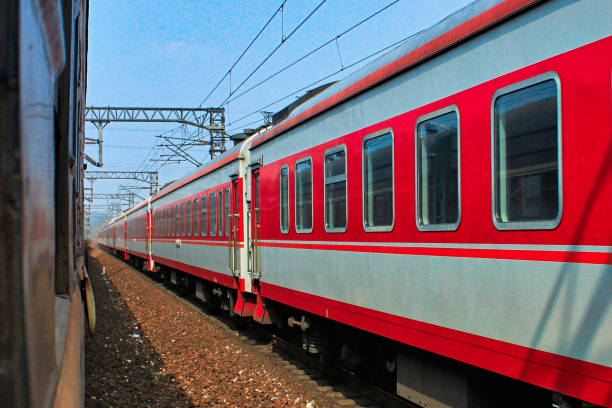 istock China Railway: 25G Rolling stock Red Paint Livery (China Railway 25G Bus) 1279556759