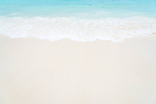 istock Beach sand and sea wave copy space scene 1279571615