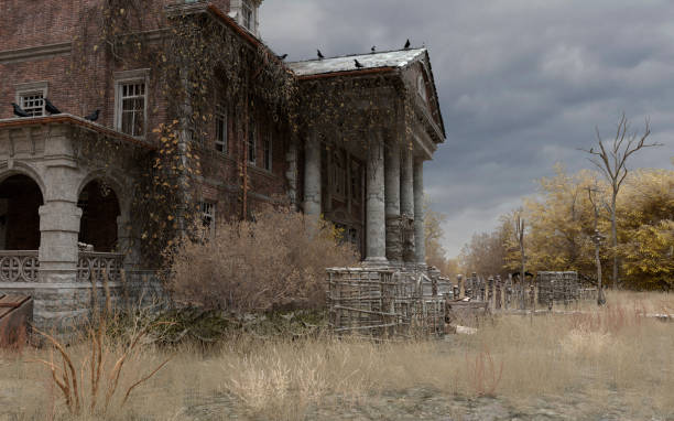 istock Abandoned haunted house refuge of spirits 3d illustration 1279574202