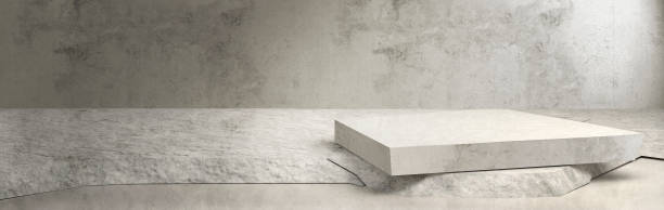 istock Podium made of folded concrete slabs 1279575613