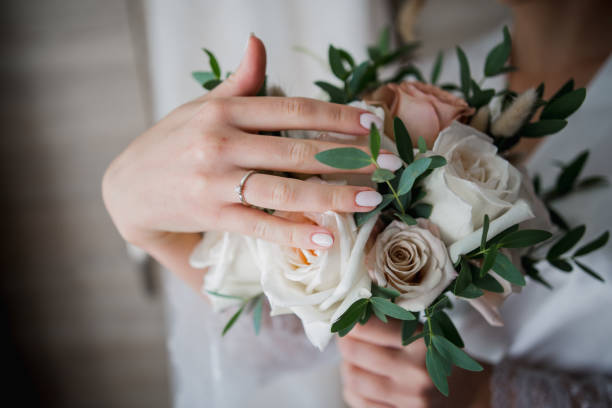 istock wedding bouquet of the bride in the hands 1279587650