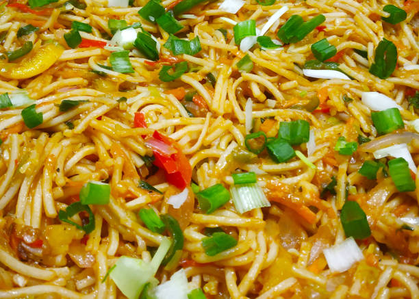istock Vegetable Noodles cooked with Green onion Tomato 1279590223