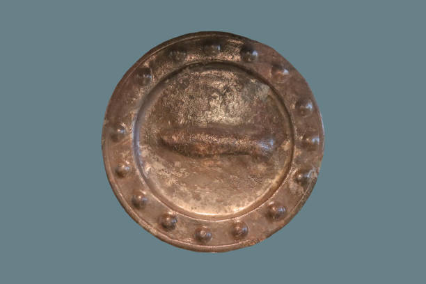 istock Antique, medieval copper plate from Europe. 1279591679