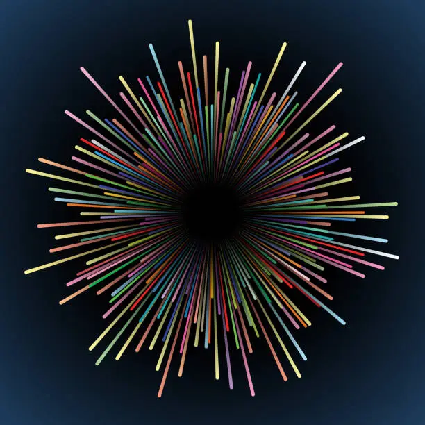 Vector illustration of Abstract multicolored fireworks explosion