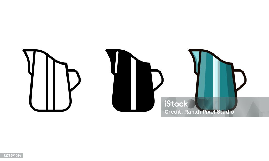 Frothing Pitchers As A Tool For Coffee Making Stock Illustration - Download  Image Now - Icon, Serving Food and Drinks, Barista - iStock