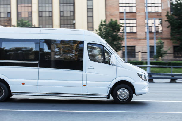 istock Minibus Goes On The City 1279596221