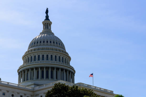 istock US Capitol Building Dome with waving flag, Washington DC 1279596531
