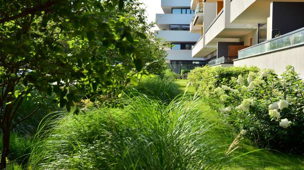 istock Modern and new apartment building. 1279601741