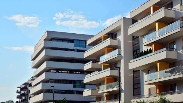 istock Modern and new apartment building. 1279602543