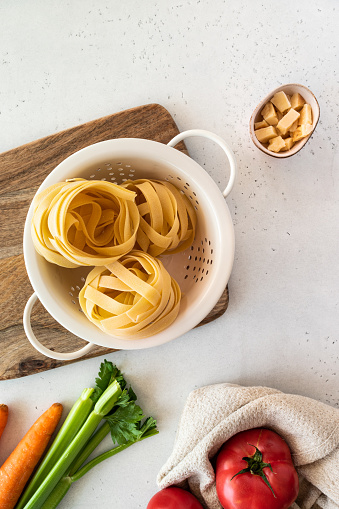 Raw Ingredients for pasta recipe