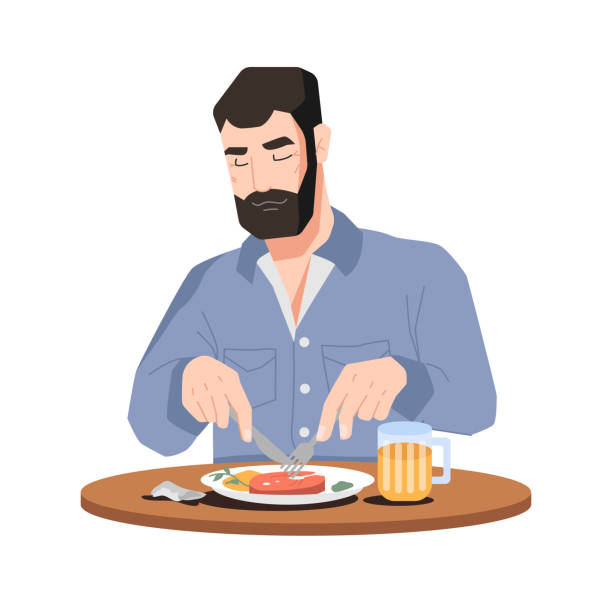 17,032 Man Eating Illustrations & Clip Art - iStock | Man eating healthy, Man  eating burger, Man eating salad