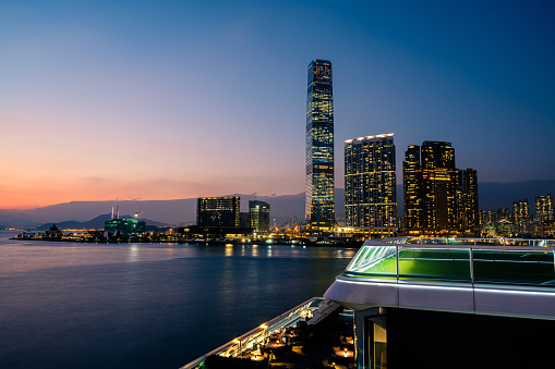 Hong Kong Cityscape Skyline Sunset Twilight