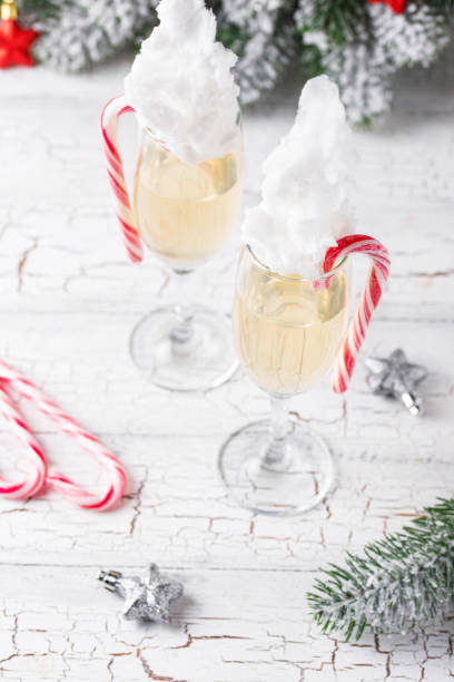istock Champagne or prosecco with cotton candy 1279612450