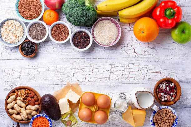 istock Ovo-lacto vegetarian healthy diet concept. 1279612514