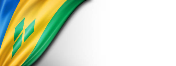 istock Saint Vincent and the Grenadines flag isolated on white banner 1279614277