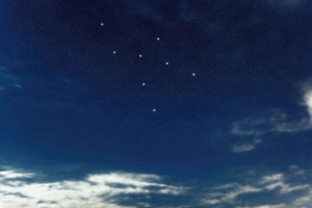 istock Camelopardalis star constellation, Night sky, Cluster of stars, Deep space, Giraffe constellation 1279618614