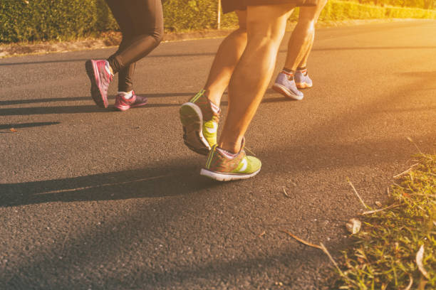 istock Marathon running race, Run up the mountain road. 1279618661