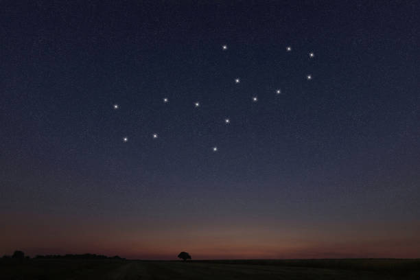 istock Virgo star constellation, Night sky, Cluster of stars, Deep space, Virgin constellation 1279619804
