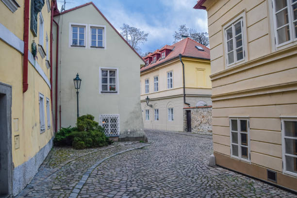 istock Old streets in New World in Prague 1279622137