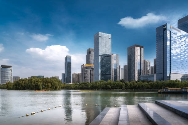 istock Skyline of modern architecture in Hefei 1279625565