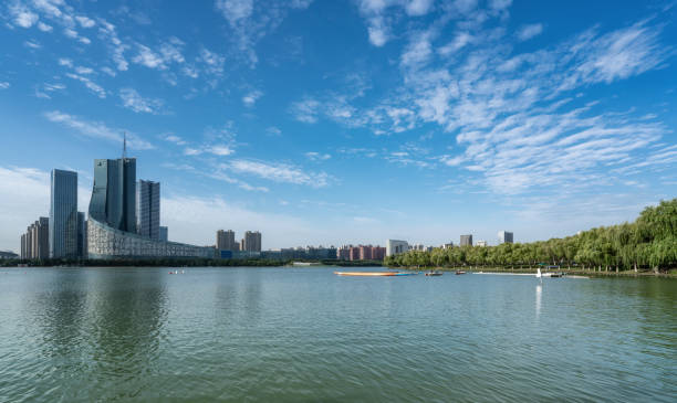 istock Skyline of modern architecture in Hefei 1279627523