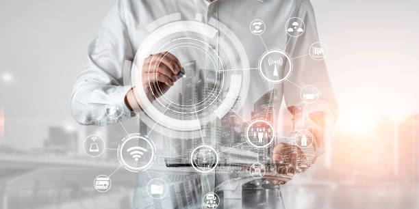 istock Advanced communication and global internet network connection in smart city 1279630880