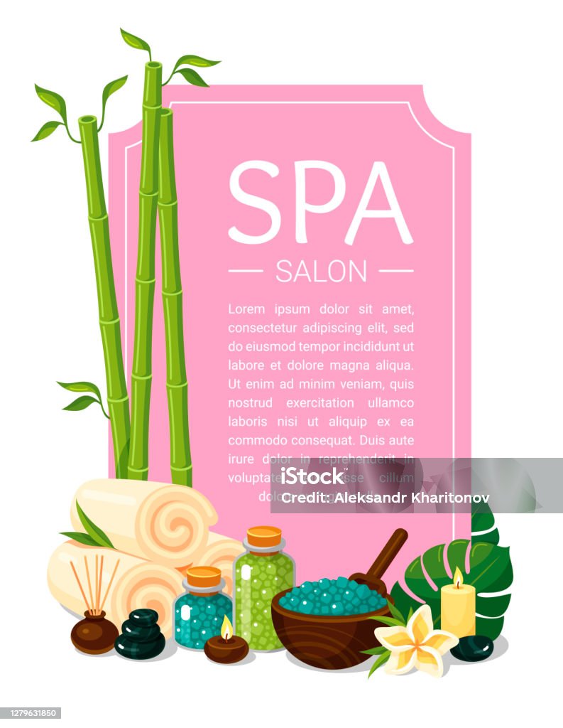 Áp Phích Hoạt Hình Dọc Màu Hồng Thẩm Mỹ Viện Spa Nền Tảng Chăm Sóc ...