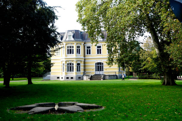 Grevenbroich, Germany, October 11, 2020 - The former industrialist villa Villa Erckens is located in the city of Grevenbroich and today houses the Museum of the Lower Rhine Soul.
