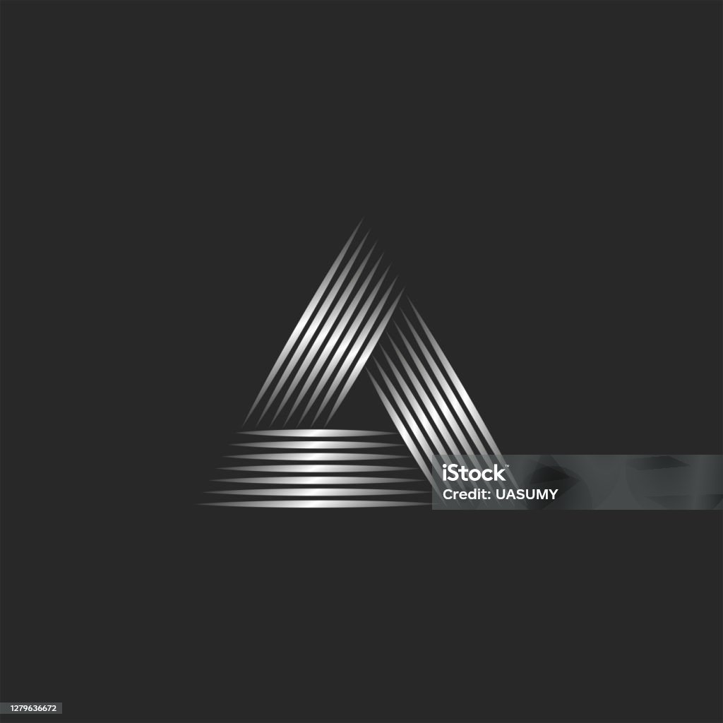 Two Triangle Logo Creative Graphic Design Infinity Shape From Thin ...