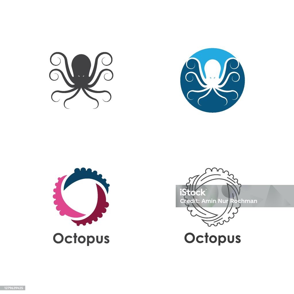 Octoper Logo Octopus Logo Ilustration Vector Stock Illustration - Download Image Now ...