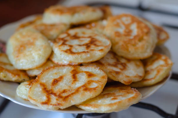 istock A serving of fried pancakes on a plate. 1279643973