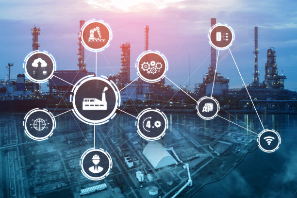 istock Industry 4.0 technology concept - Smart factory for fourth industrial revolution 1279644076